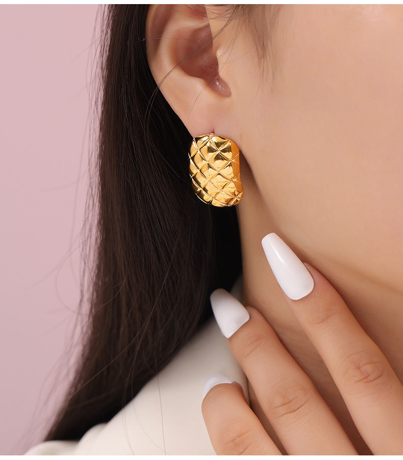 SQUARE MESH EARRINGS