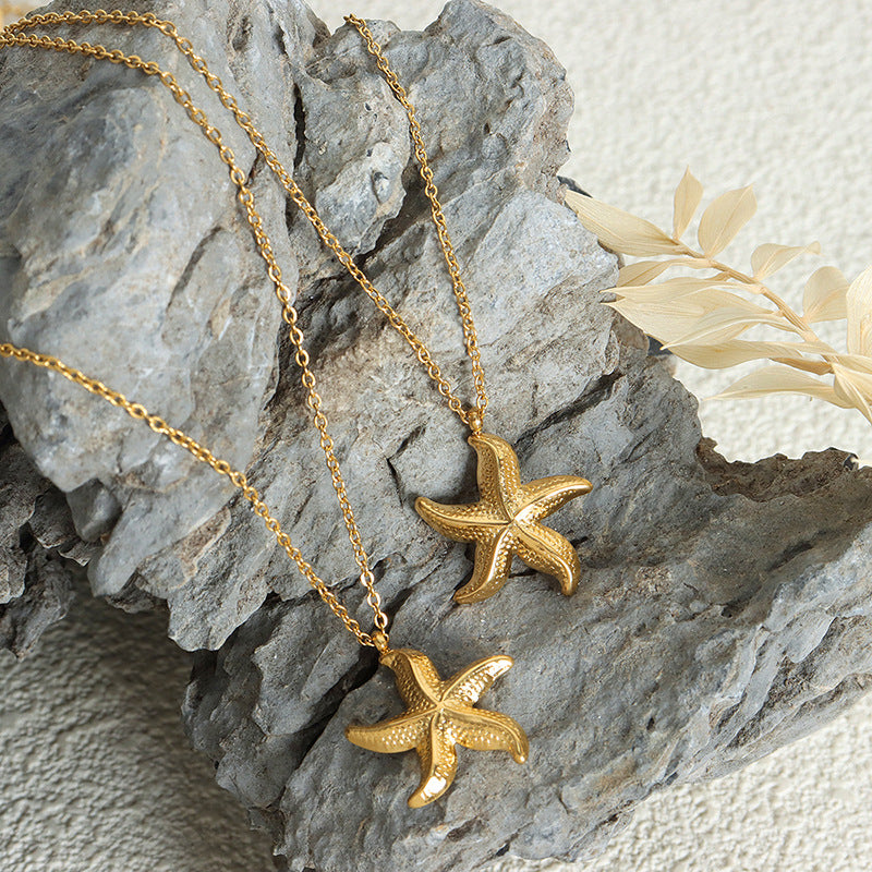 STARFISH PENDANT COLLARBONE CHAIN NECKLACE