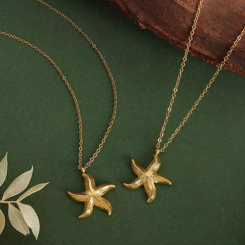 STARFISH PENDANT COLLARBONE CHAIN NECKLACE