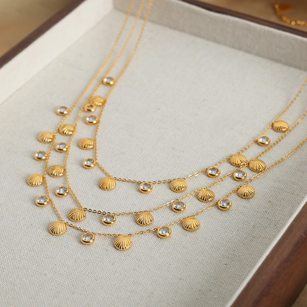 STRIPED SHELL NECKLACE