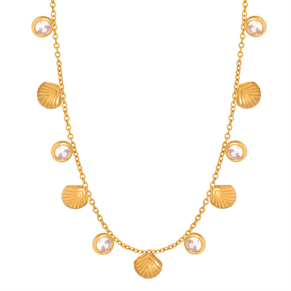 STRIPED SHELL NECKLACE