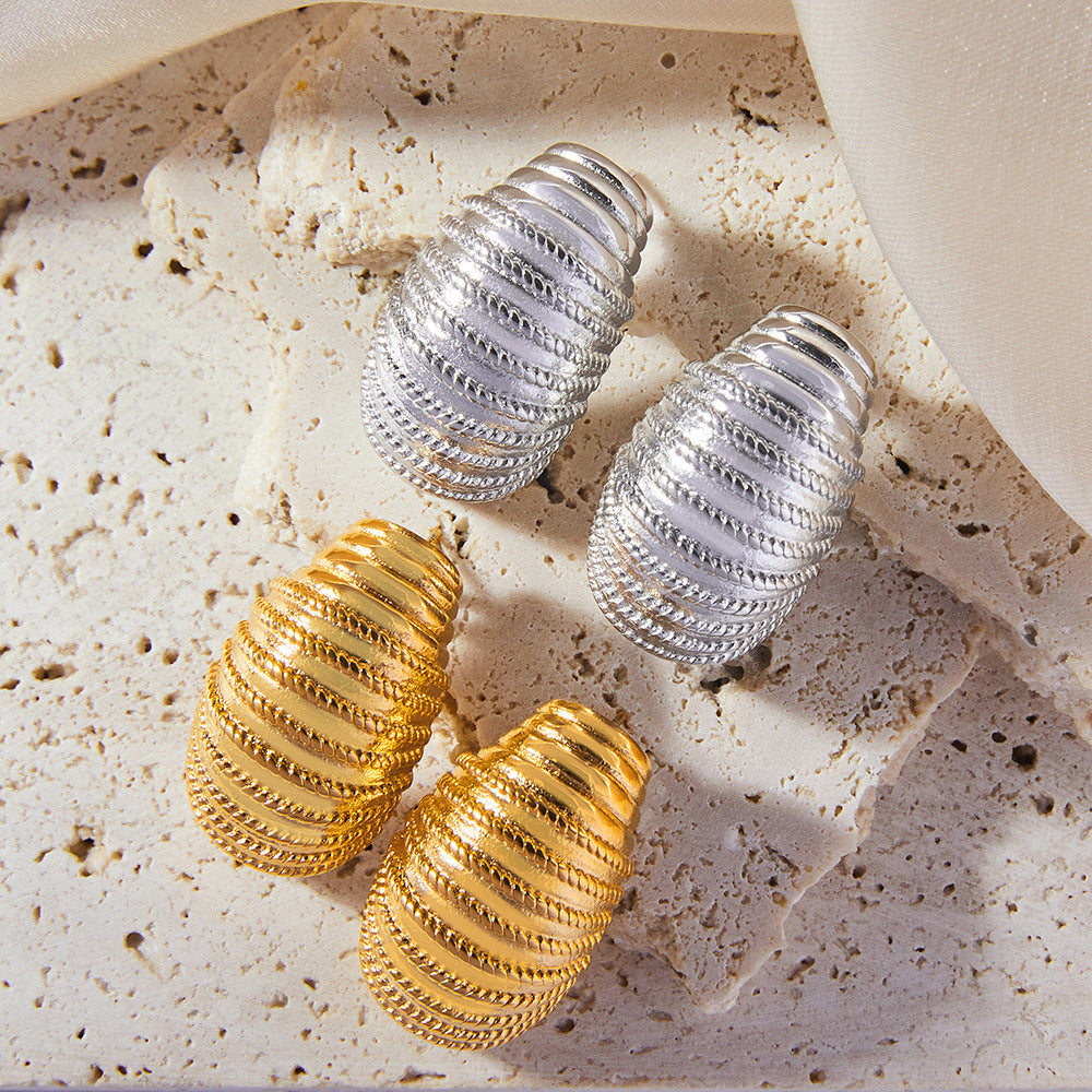 STRIPED TEXTURE EARRINGS
