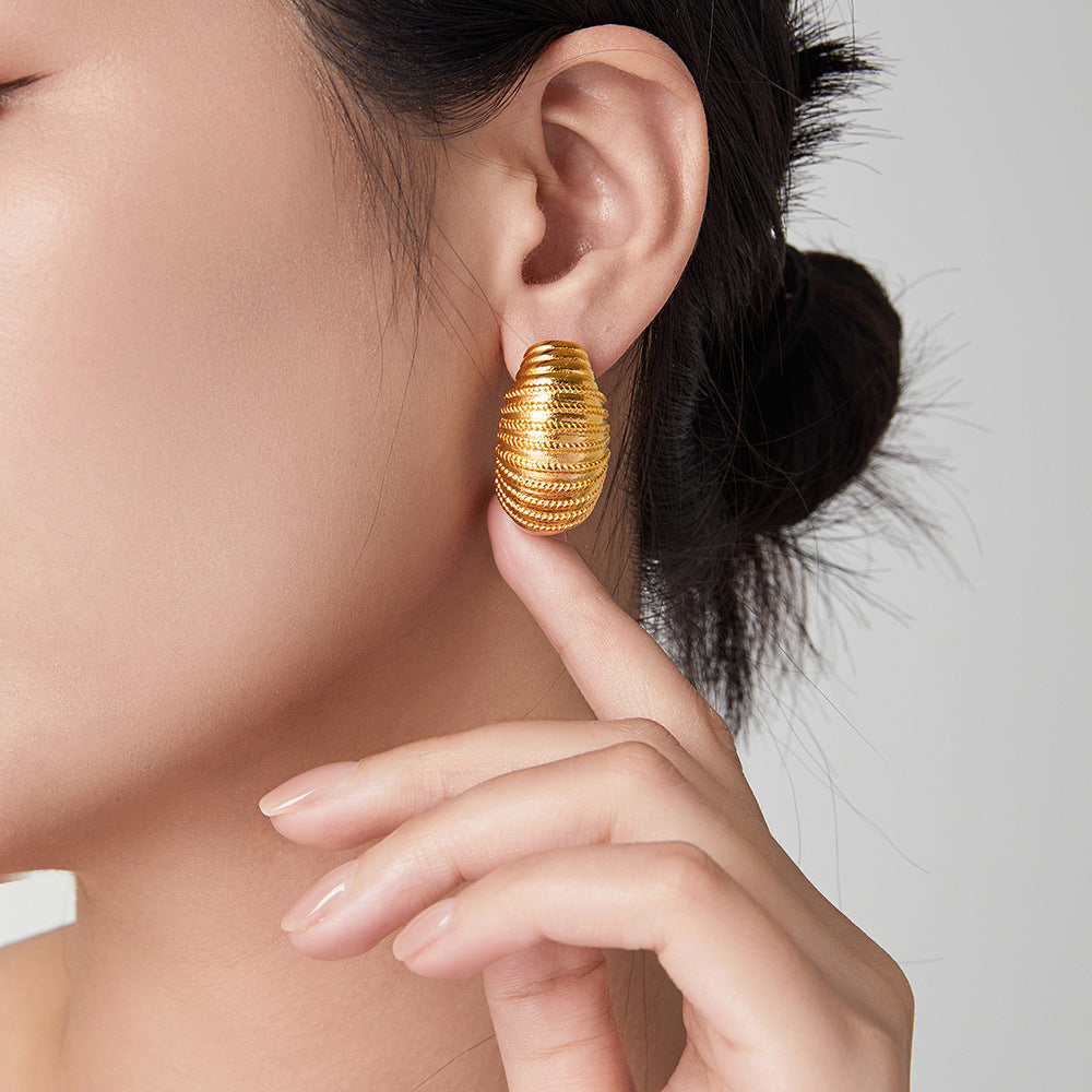 STRIPED TEXTURE EARRINGS