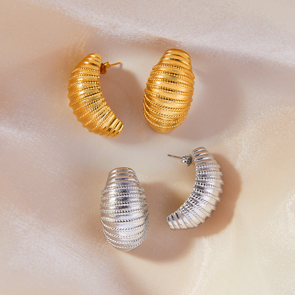 STRIPED TEXTURE EARRINGS