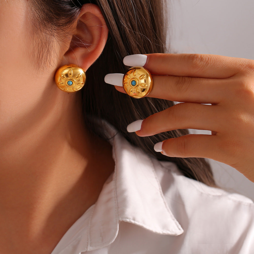 SUN ROUND EARRINGS
