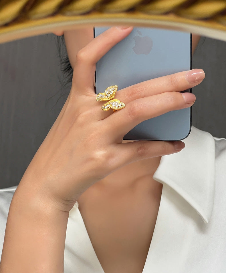Shiny Butterfly Ring