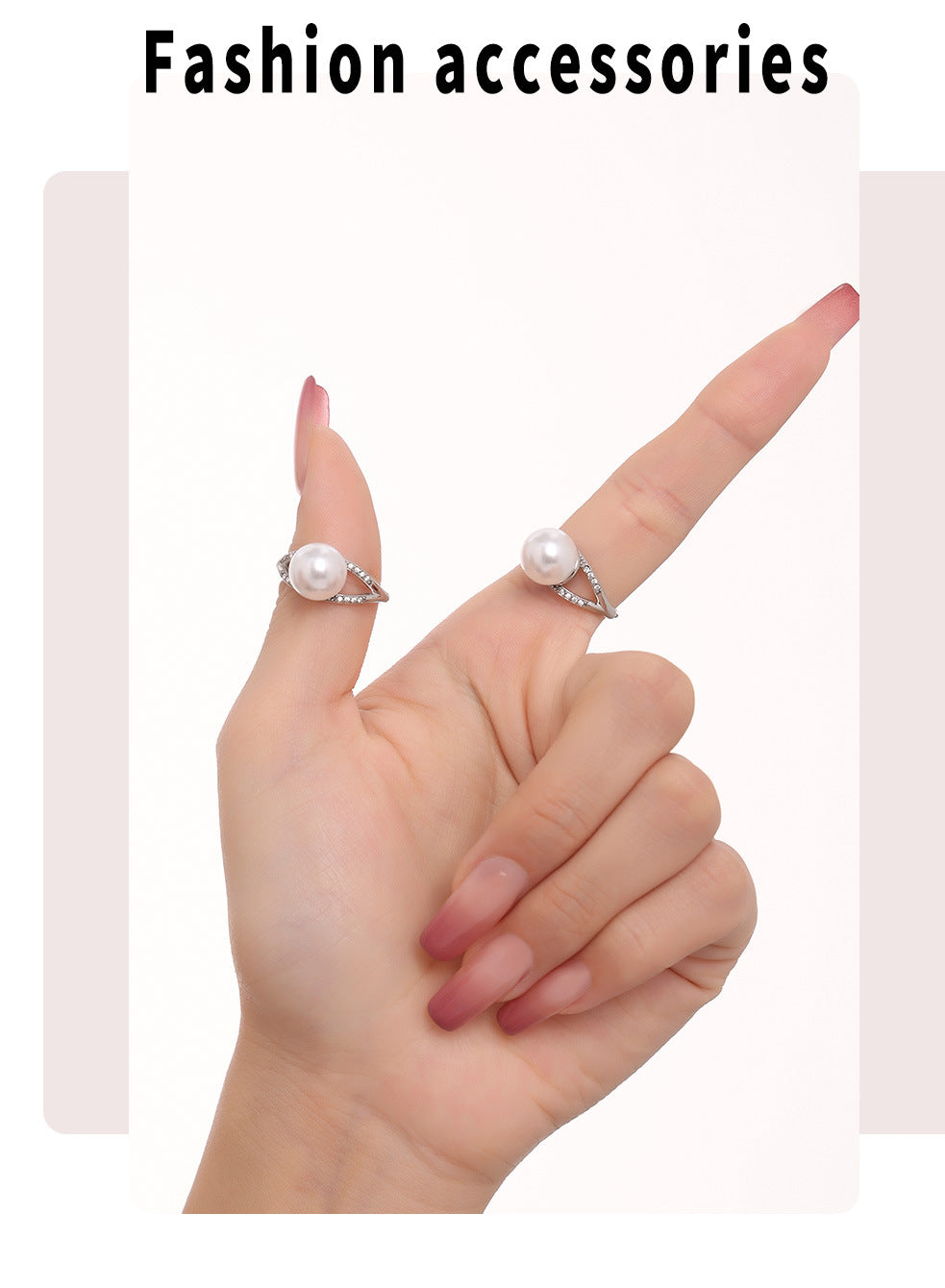 Shiny Stone Pearl Ring