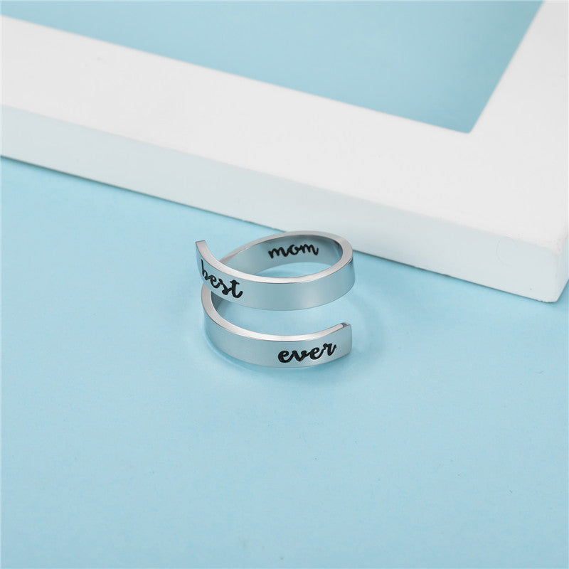 Simple and stylish double-layer ring