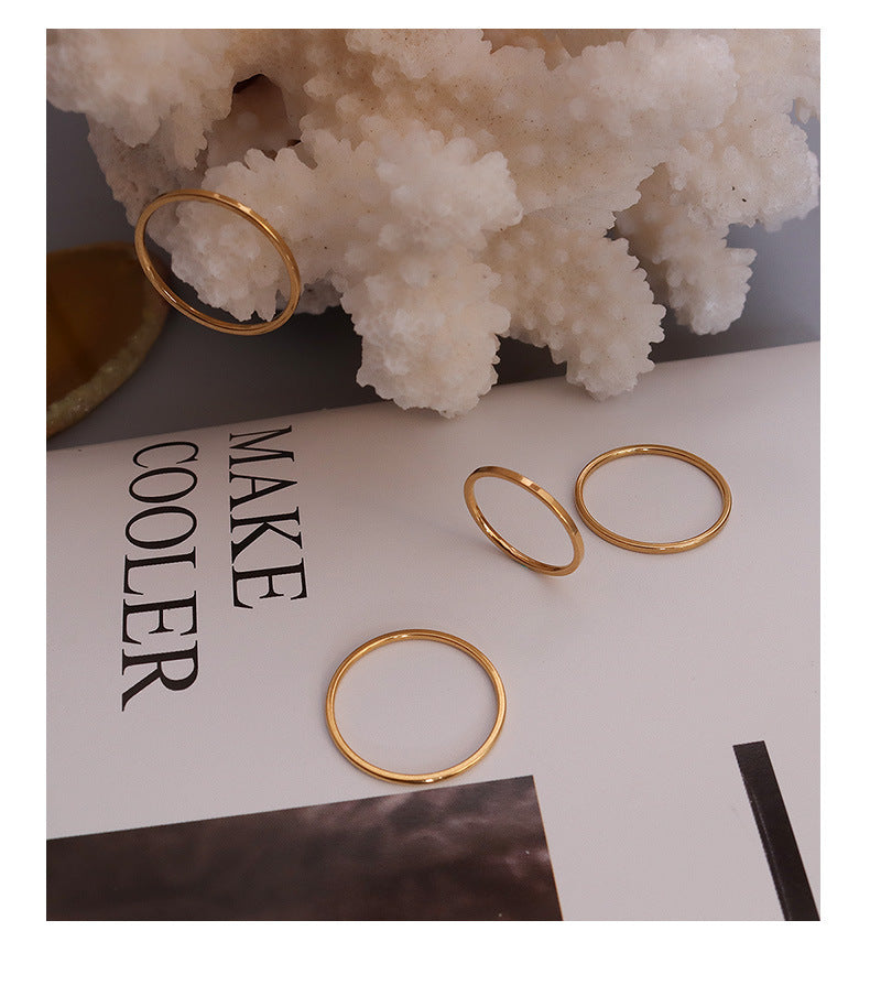 Simple glossy elegant ring