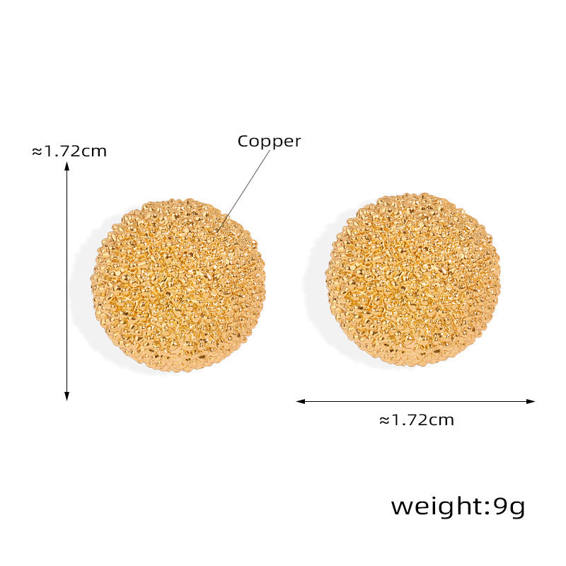 Simple personality fashion versatile geometric design earrings