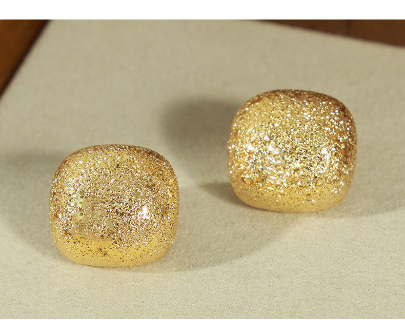 Simple personality fashion versatile geometric design earrings