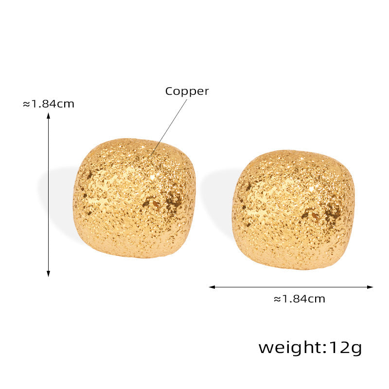 Simple personality fashion versatile geometric design earrings