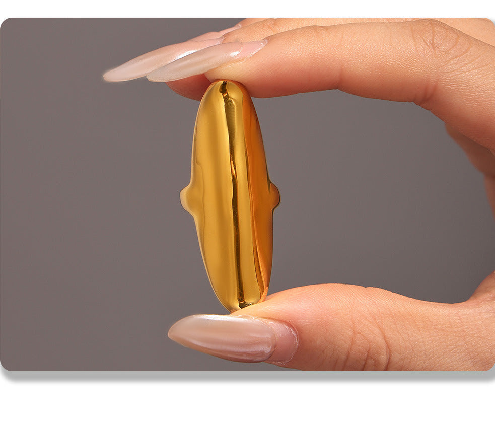 Stainless steel irregular long textured ring