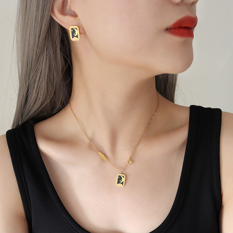 Star and Moon Pendant Necklace