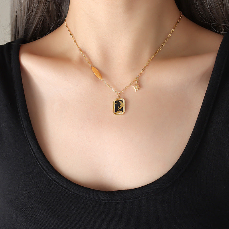 Star and Moon Pendant Necklace