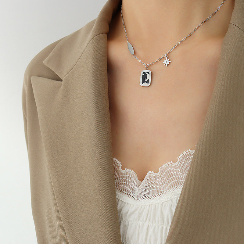 Star and Moon Pendant Necklace