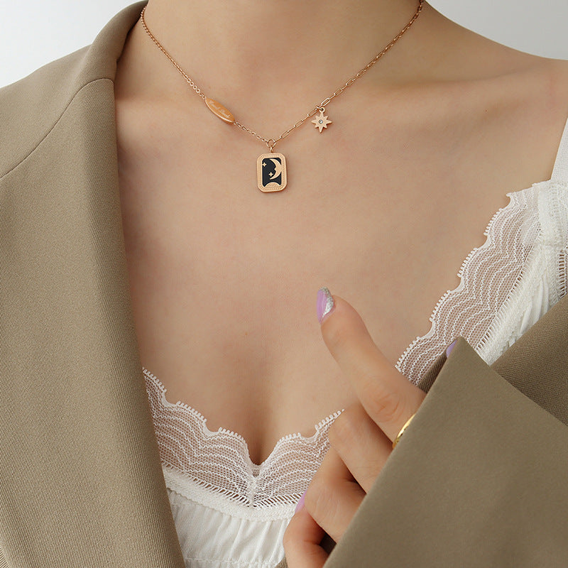 Star and Moon Pendant Necklace