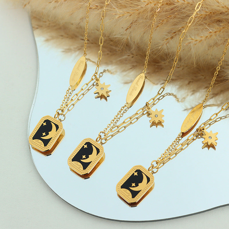 Star and Moon Pendant Necklace