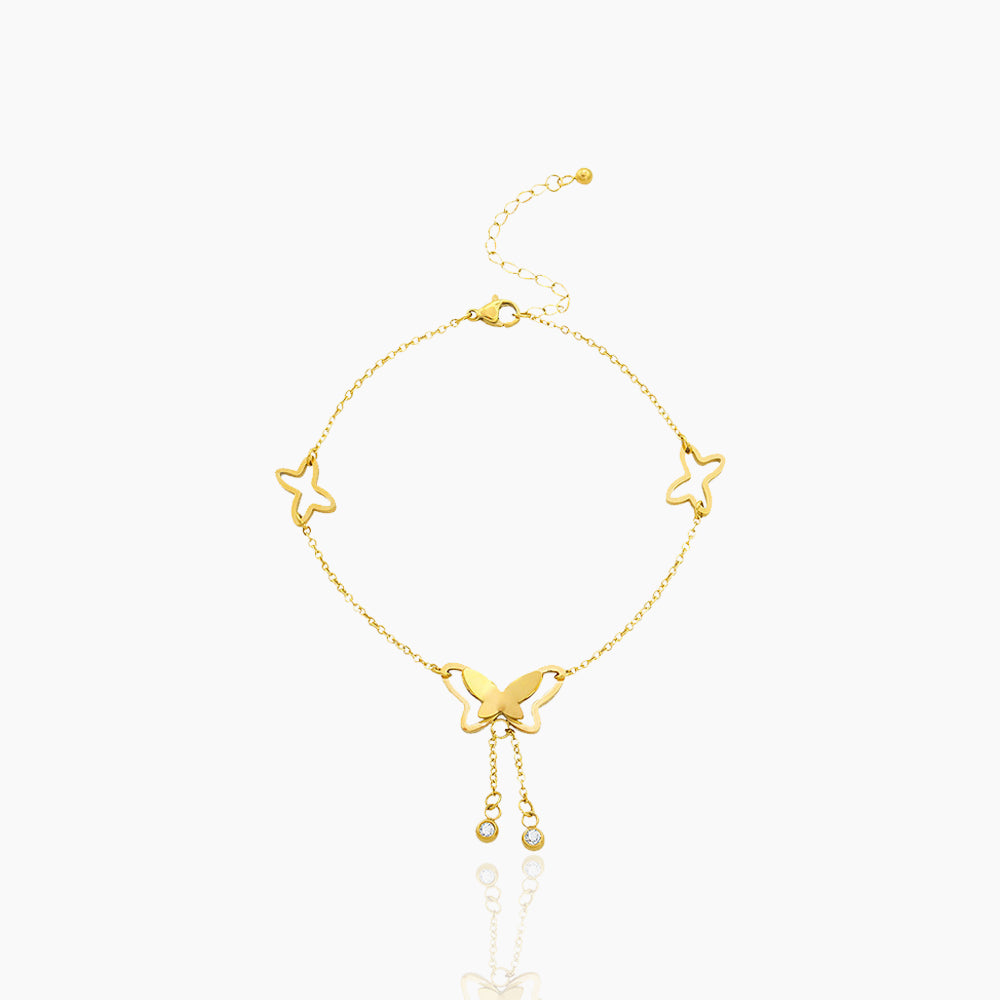 TASSEL BUTTERFLY PENDANT ANKLET