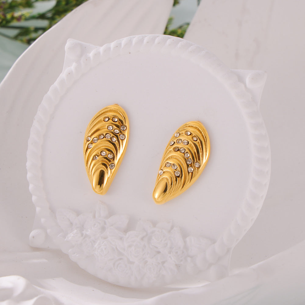 THREADED INLAID EARRINGS