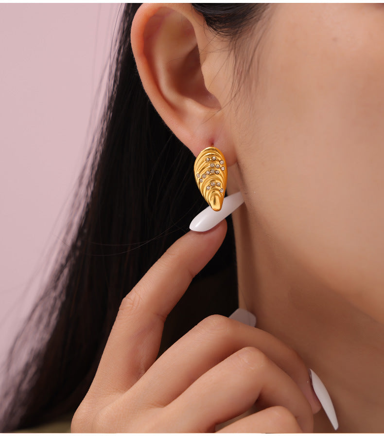 THREADED INLAID EARRINGS