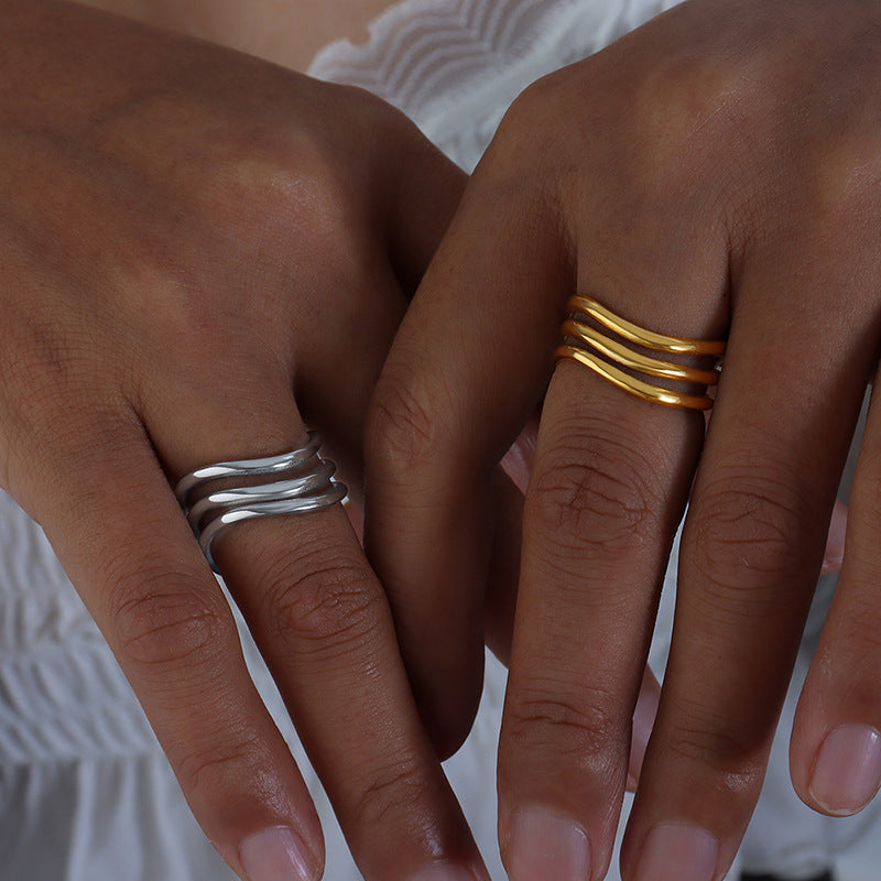 THREE LAYER LINEAR PLAIN RING
