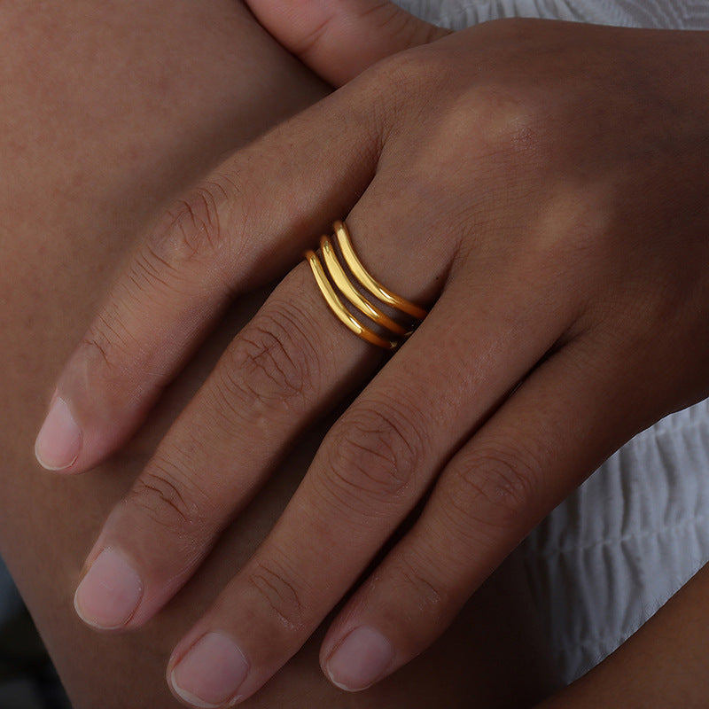 THREE LAYER LINEAR PLAIN RING