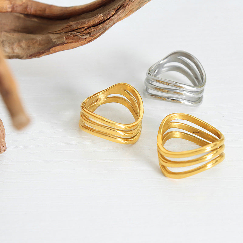 THREE LAYER LINEAR PLAIN RING