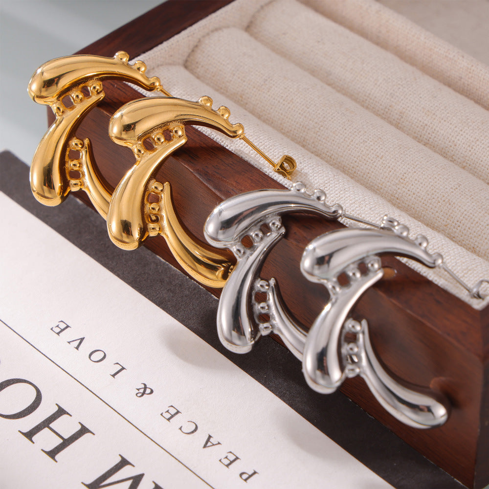 THREE WATER DROPLET EARRINGS