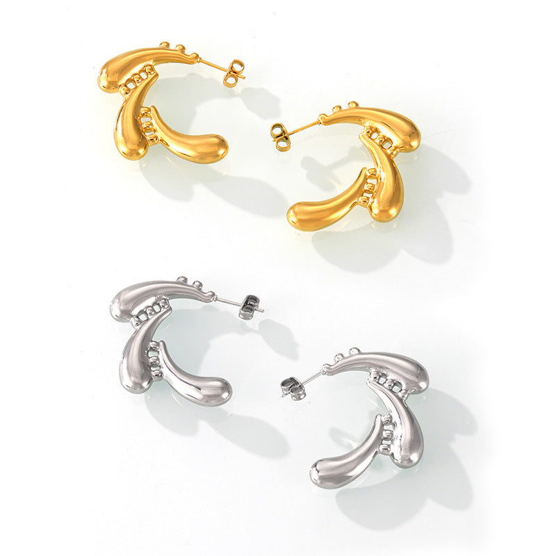 THREE WATER DROPLET EARRINGS