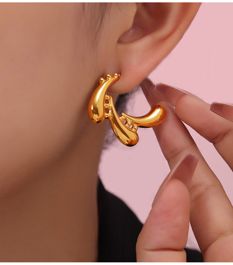 THREE WATER DROPLET EARRINGS