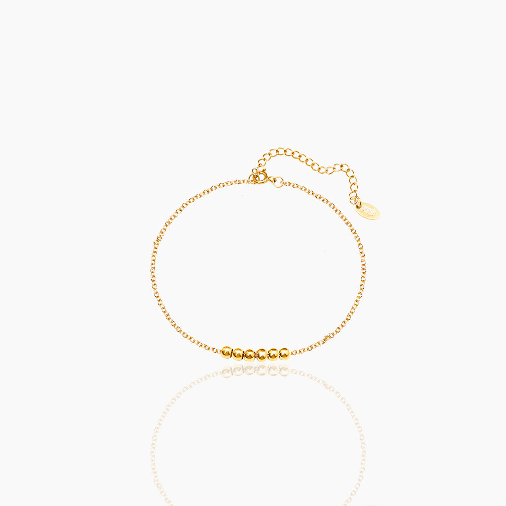 FRENCH ROUND BEAD ANKLE CHAIN