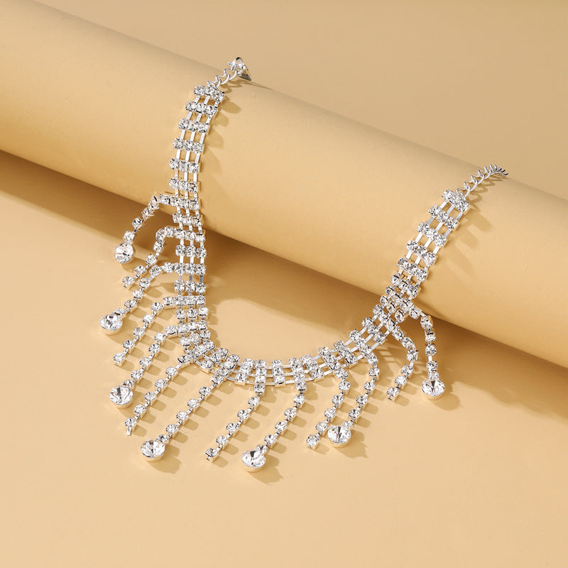 Tassel Beach Double Layer Teardrop Anklet