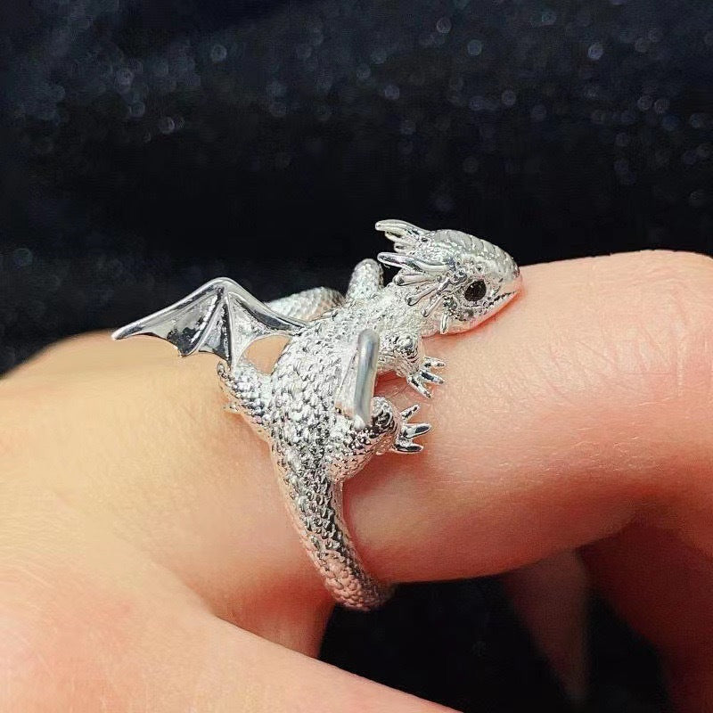 The little flying dragon is cute and versatile with a high-end personality and a super cute niche design ins ring
