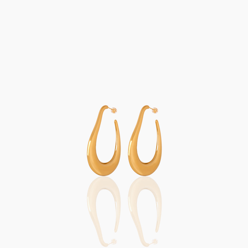 U-SHAPED HOLLOW EARRINGS