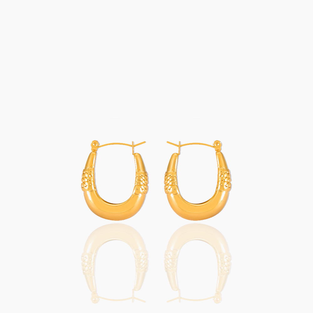 U-SHAPED TEXTURE EARRINGS