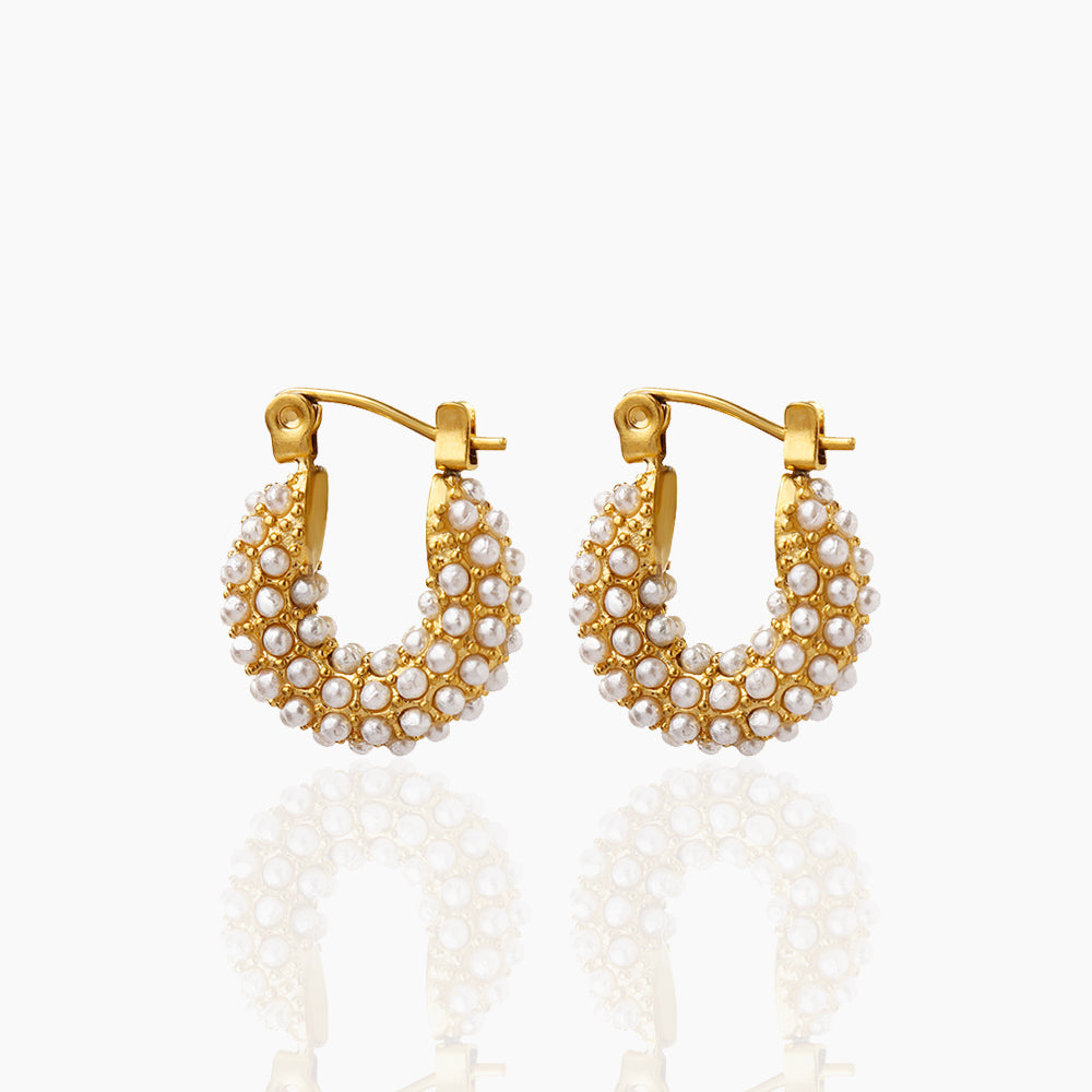 UNIQUE BAROQUE STYLE IMITATION PEARL EARRINGS
