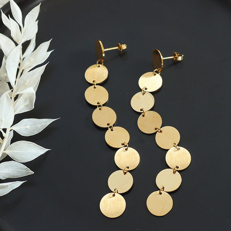 UNIQUE PATCHWORK CIRCULAR EARRINGS