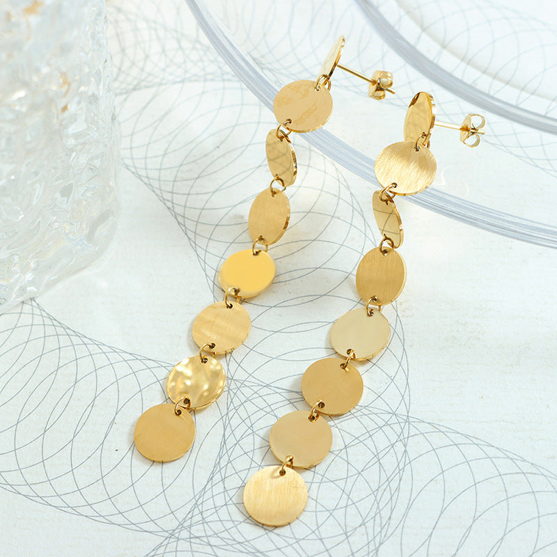 UNIQUE PATCHWORK CIRCULAR EARRINGS