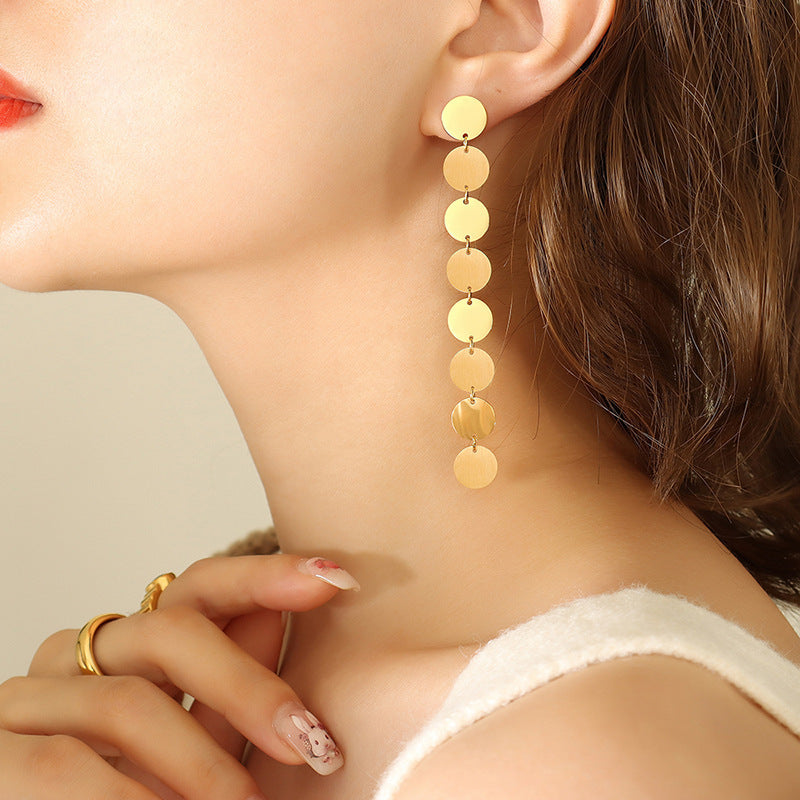 UNIQUE PATCHWORK CIRCULAR EARRINGS