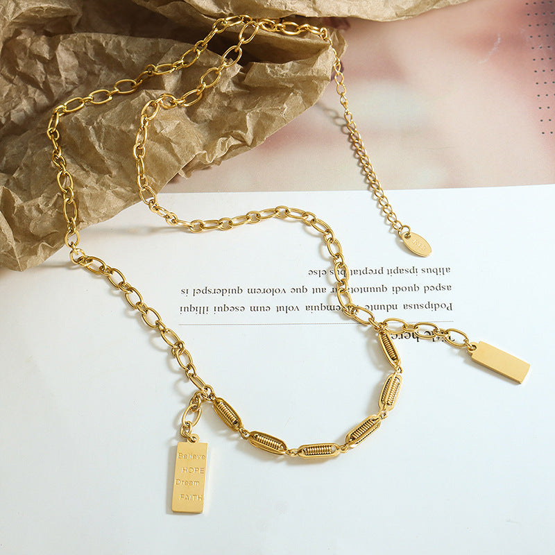 UNIQUE SQUARE PENDANT NECKLACE