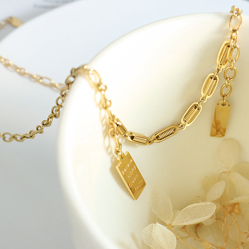 UNIQUE SQUARE PENDANT NECKLACE