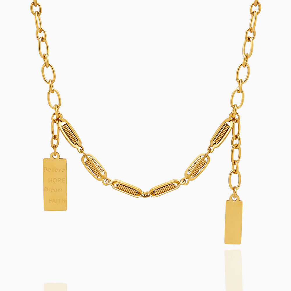 UNIQUE SQUARE PENDANT NECKLACE