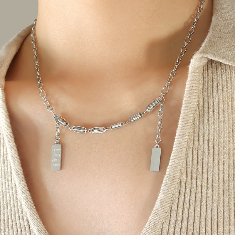 UNIQUE SQUARE PENDANT NECKLACE