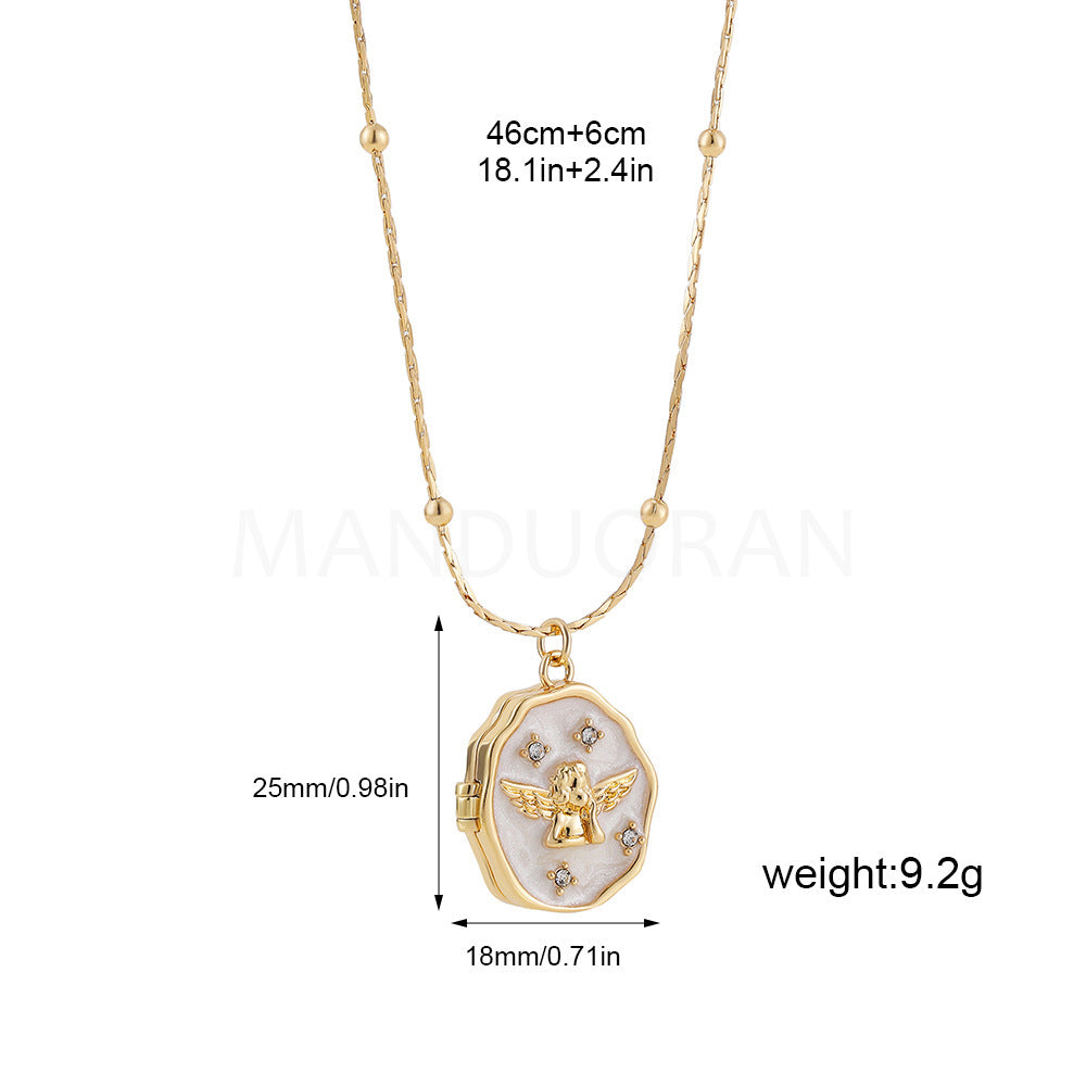 VINTAGE ANGEL FRAME NECKLACE