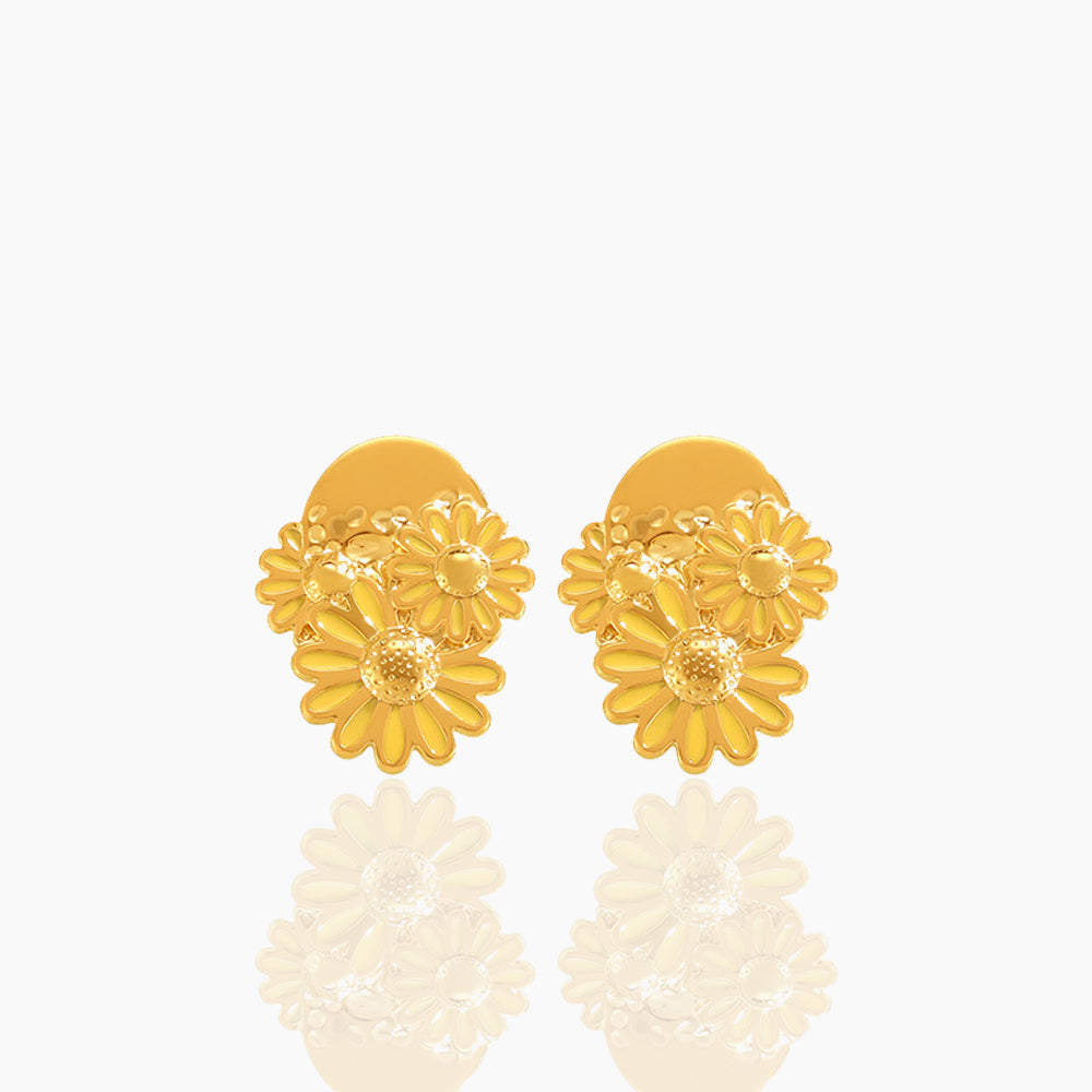 VINTAGE DAISY DRIP OIL EARRINGS