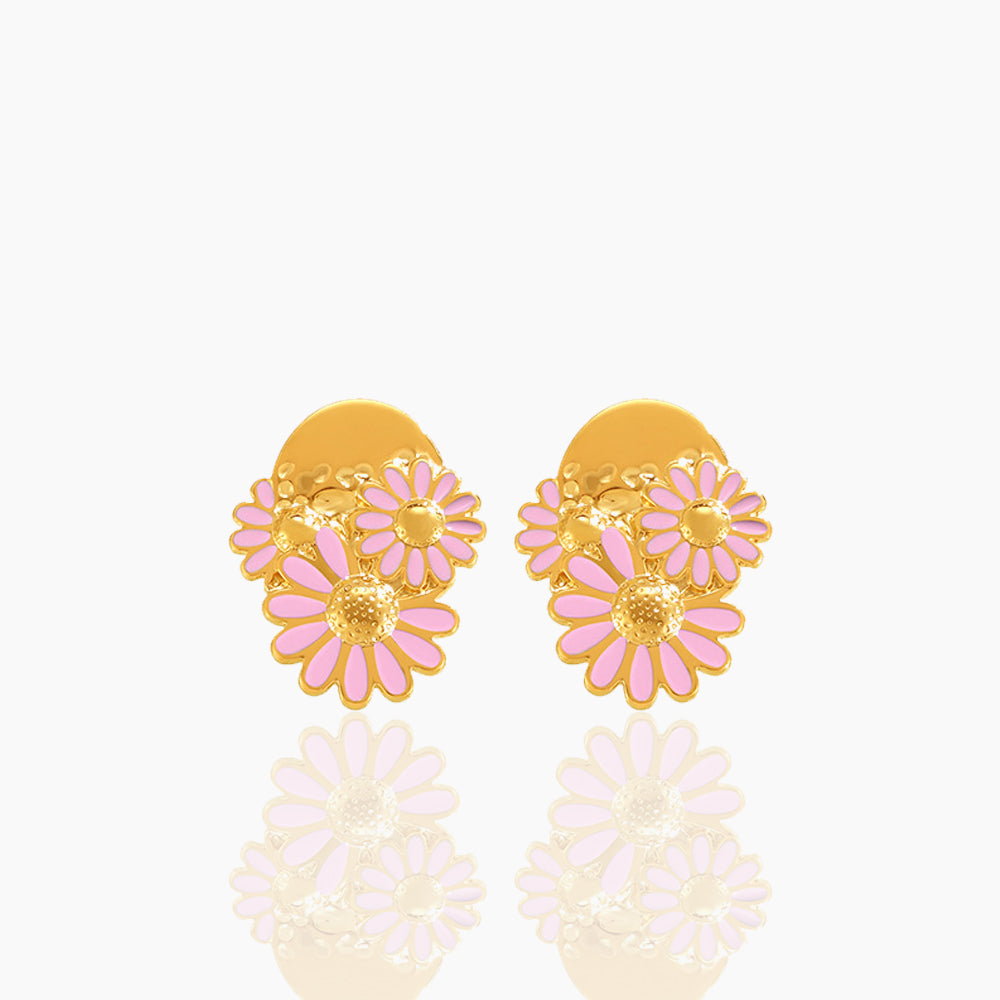 VINTAGE DAISY DRIP OIL EARRINGS