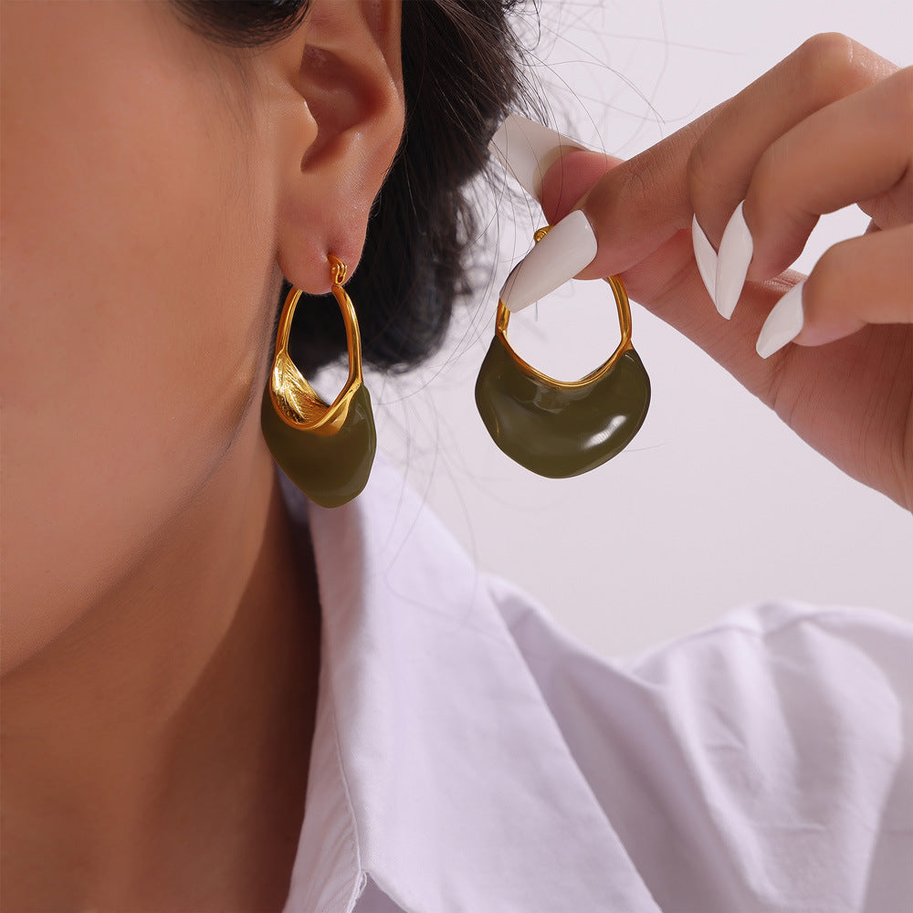 VINTAGE BAG OIL DRIPPING EARRINGS