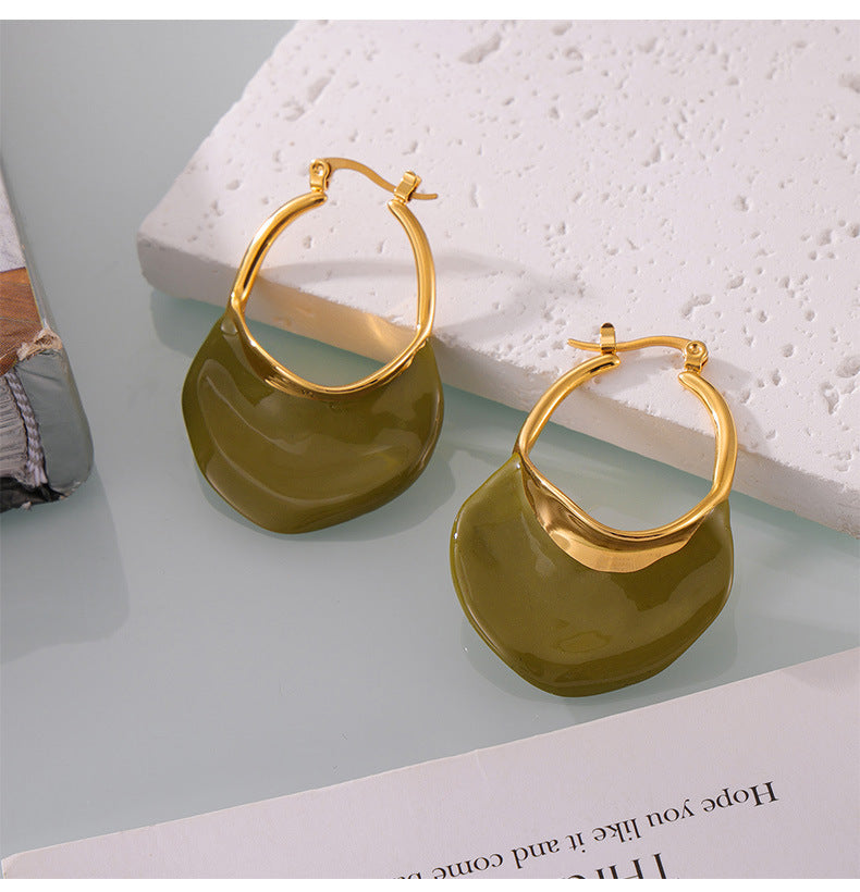 VINTAGE BAG OIL DRIPPING EARRINGS