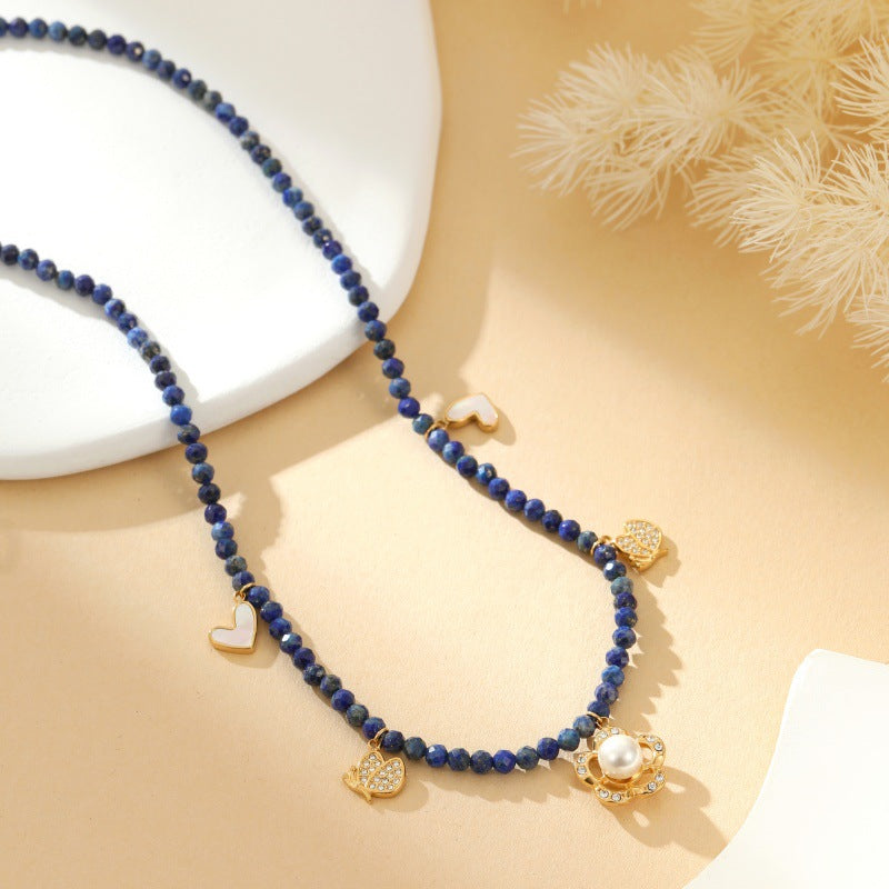 Vintage Butterfly Pearl Necklace